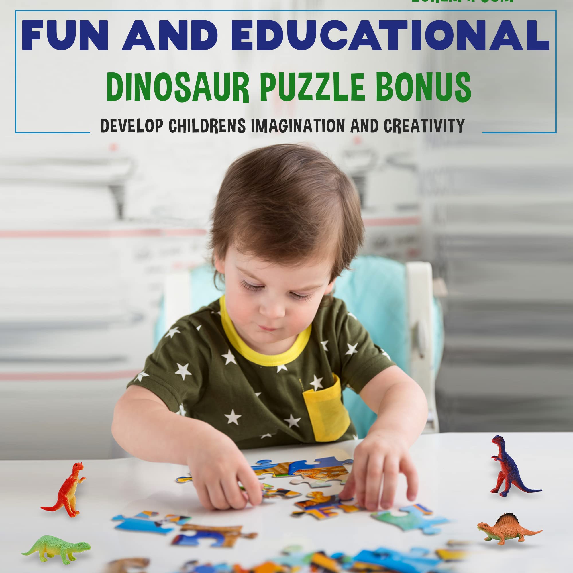 Mineral Me California wooden dinosaur puzzle inside promotes problem-solving