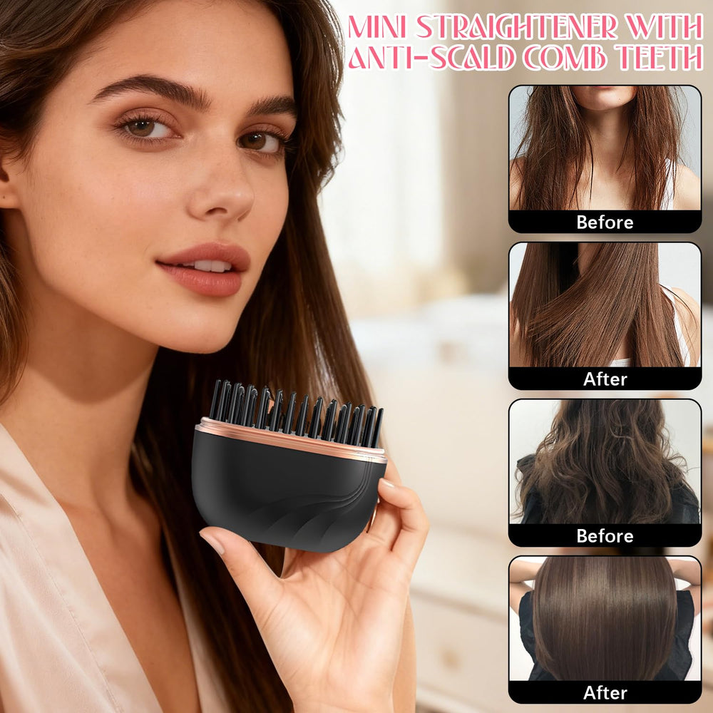 Mini Straightener anti-scald design highlights safety and touch-friendly use.