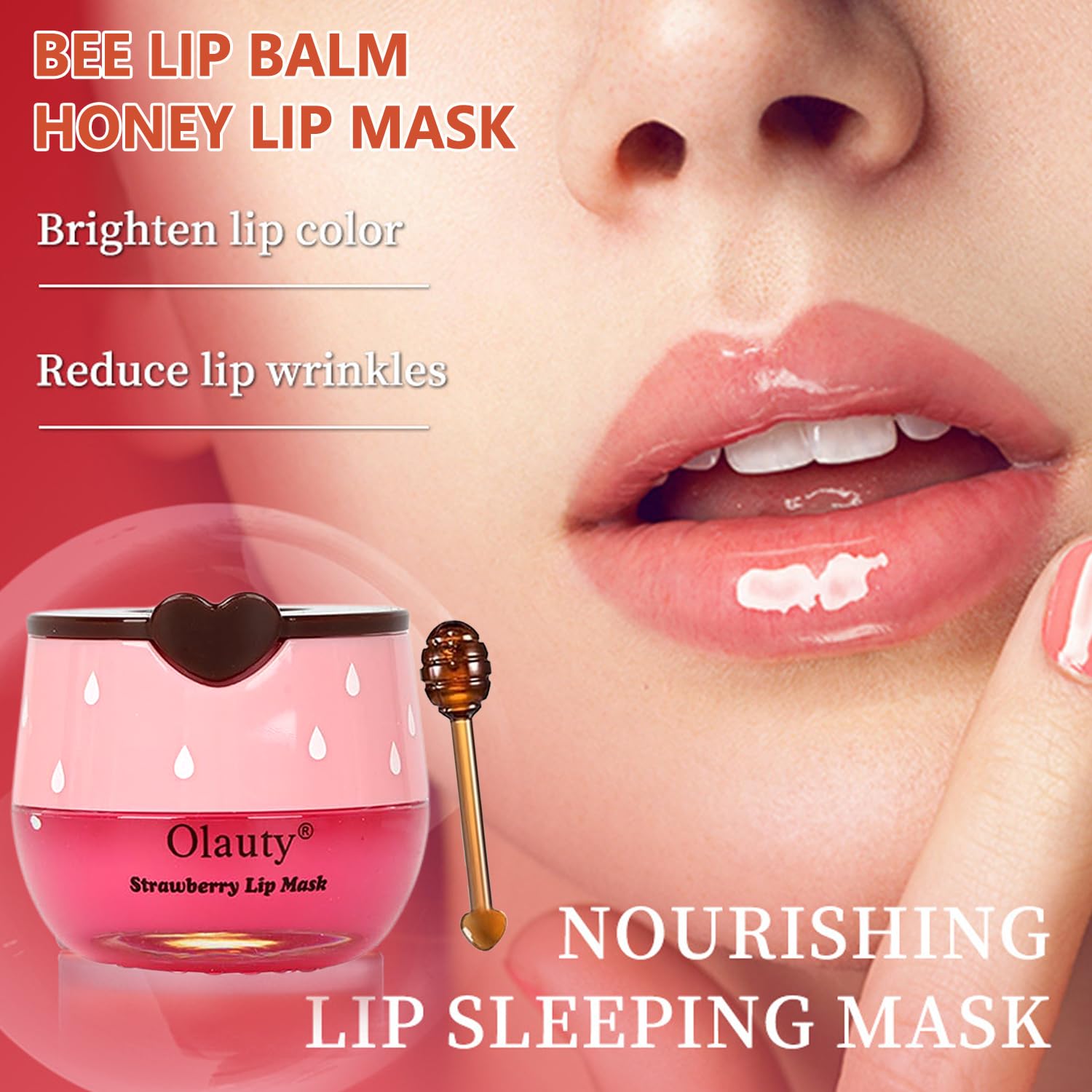 Miniling Bee Lip Balm Honey Pot jar close-up highlighting rich hydration