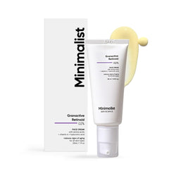 Minimalist 2% Retinoid Night Cream jar close-up for anti-aging routine