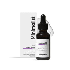 Minimalist Hair Density Serum bottle 30 ml for daily scalp nourishment.