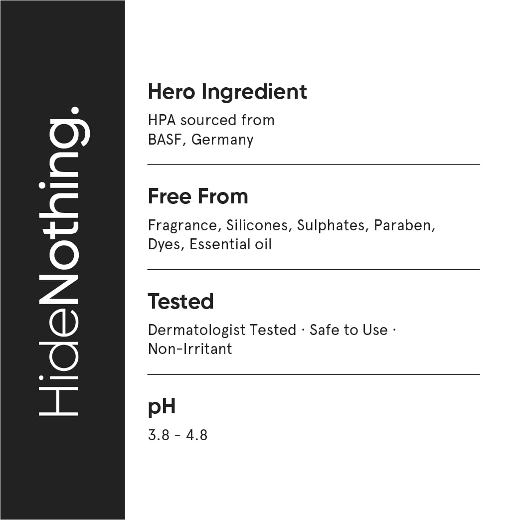 Minimalist Serum packaging front view highlights fragrance-free, clean beauty design.