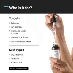 Minimalist serum pore-minimized swatch illustrating refined texture and smoother pores.