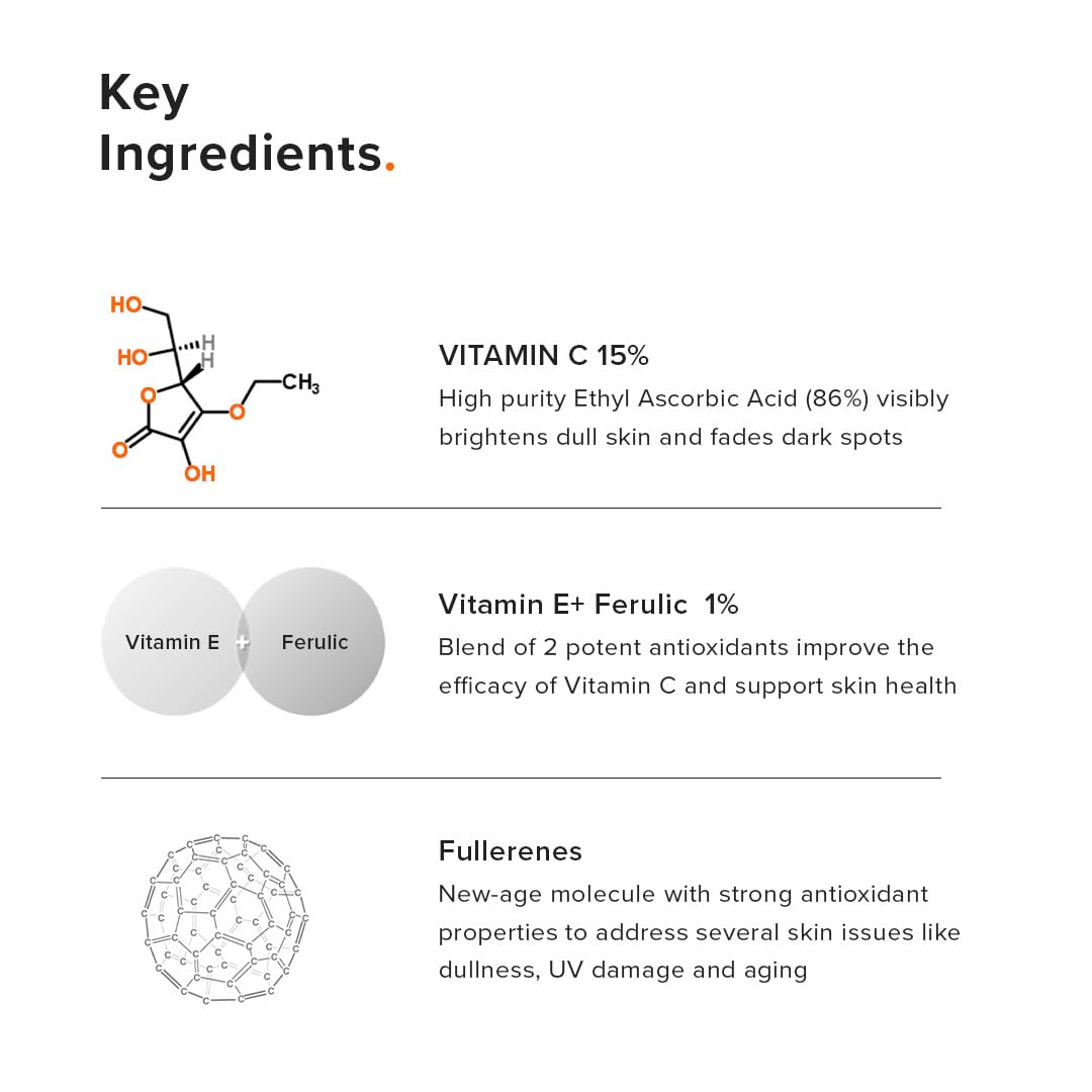Antioxidantes en Serum Minimalist Vitamina C 16% con vitamina E y ácido ferúlico