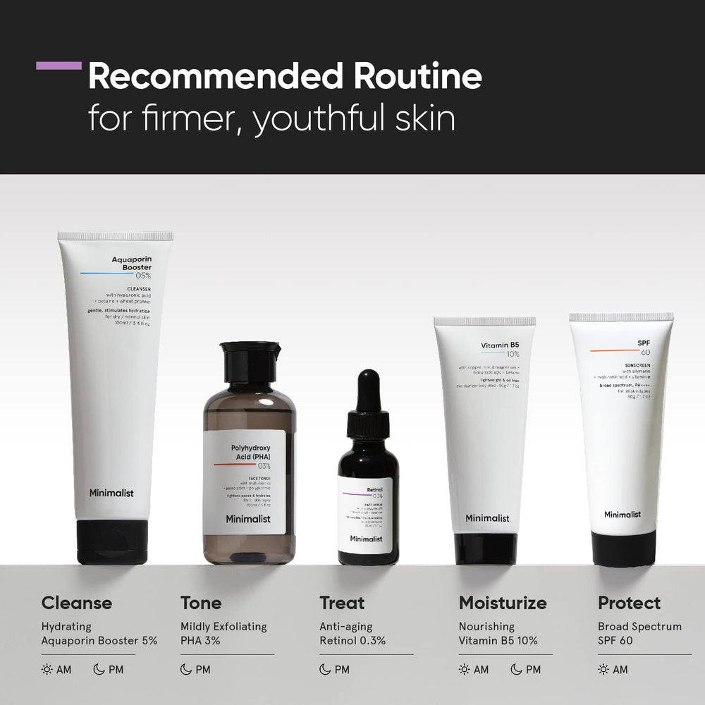 Minimalist squalane-based serum bottle emphasizes stability and hydration-friendly base.