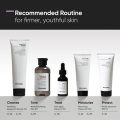 Minimalist squalane-based serum bottle emphasizes stability and hydration-friendly base.