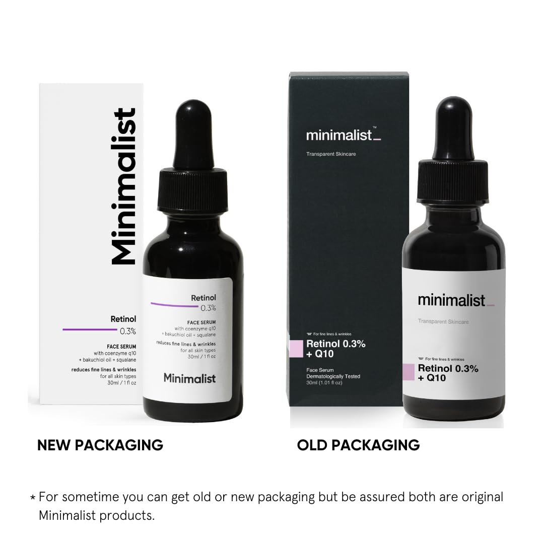Minimalist UV-protected packaging image showcases premium anti-aging serum presentation.