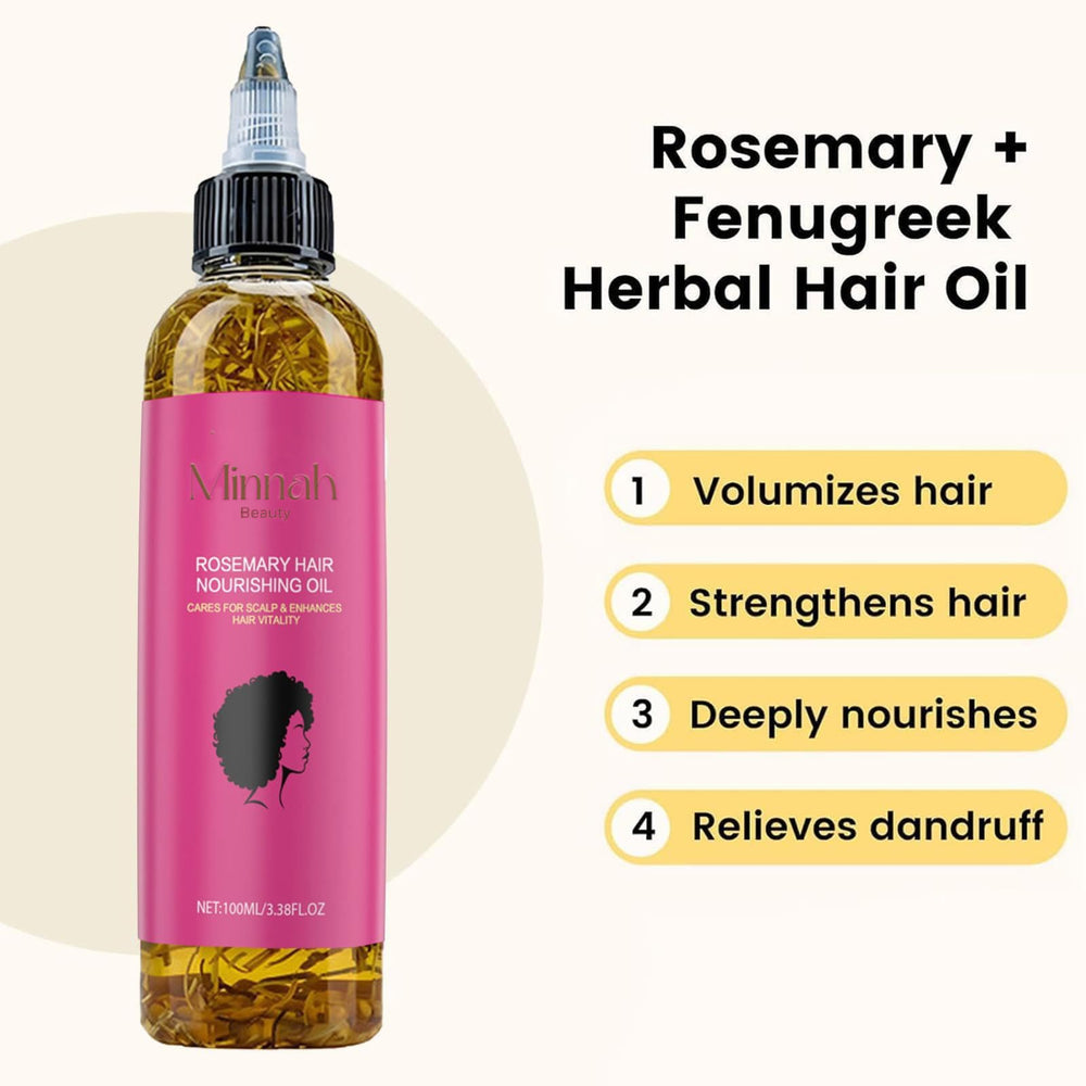 Minnah Beauty Hair Growth Oil dropper closeup highlights easy application and quick absorption.