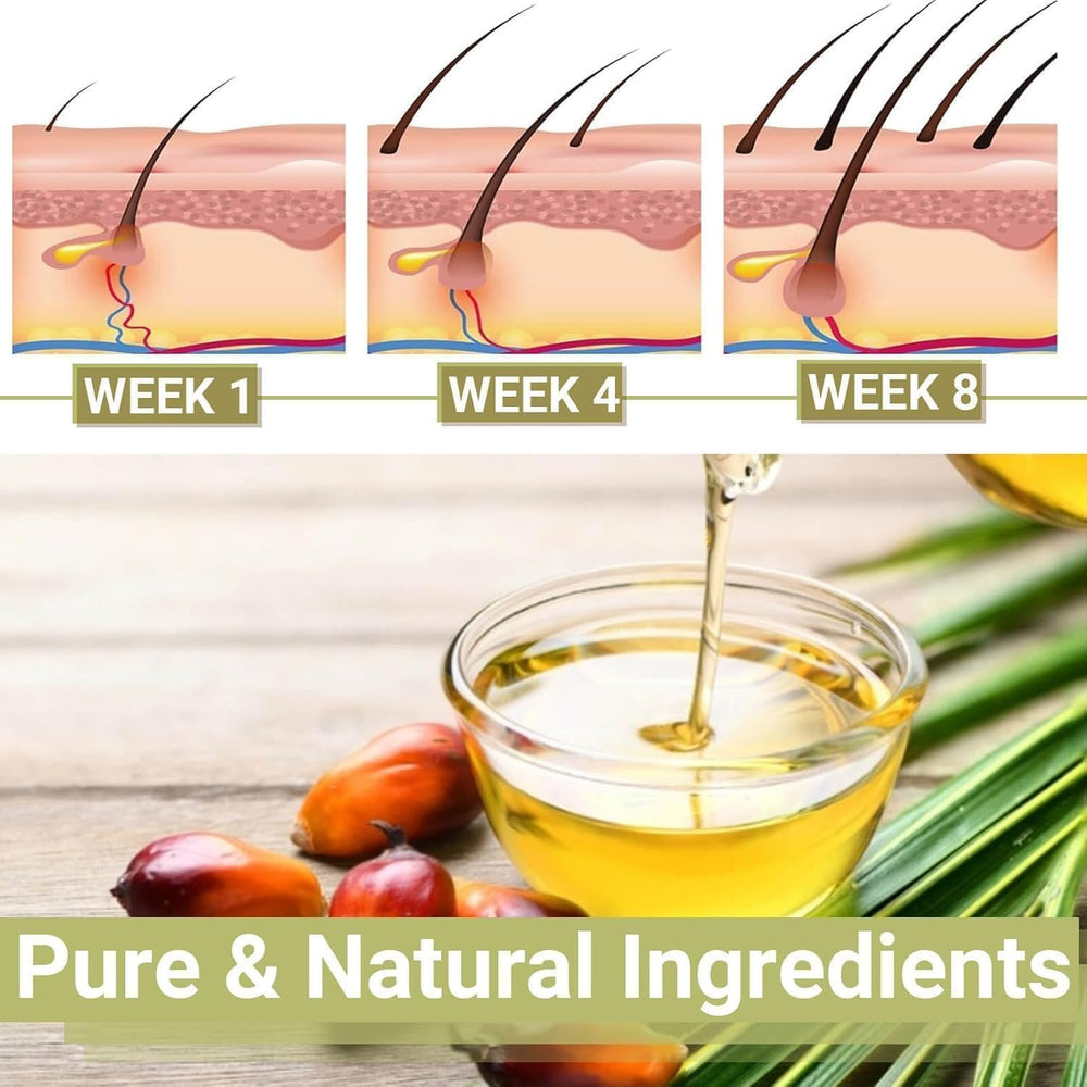 Minnah Beauty Hair Growth Oil texture closeup showcases non-greasy feel and easy massage.