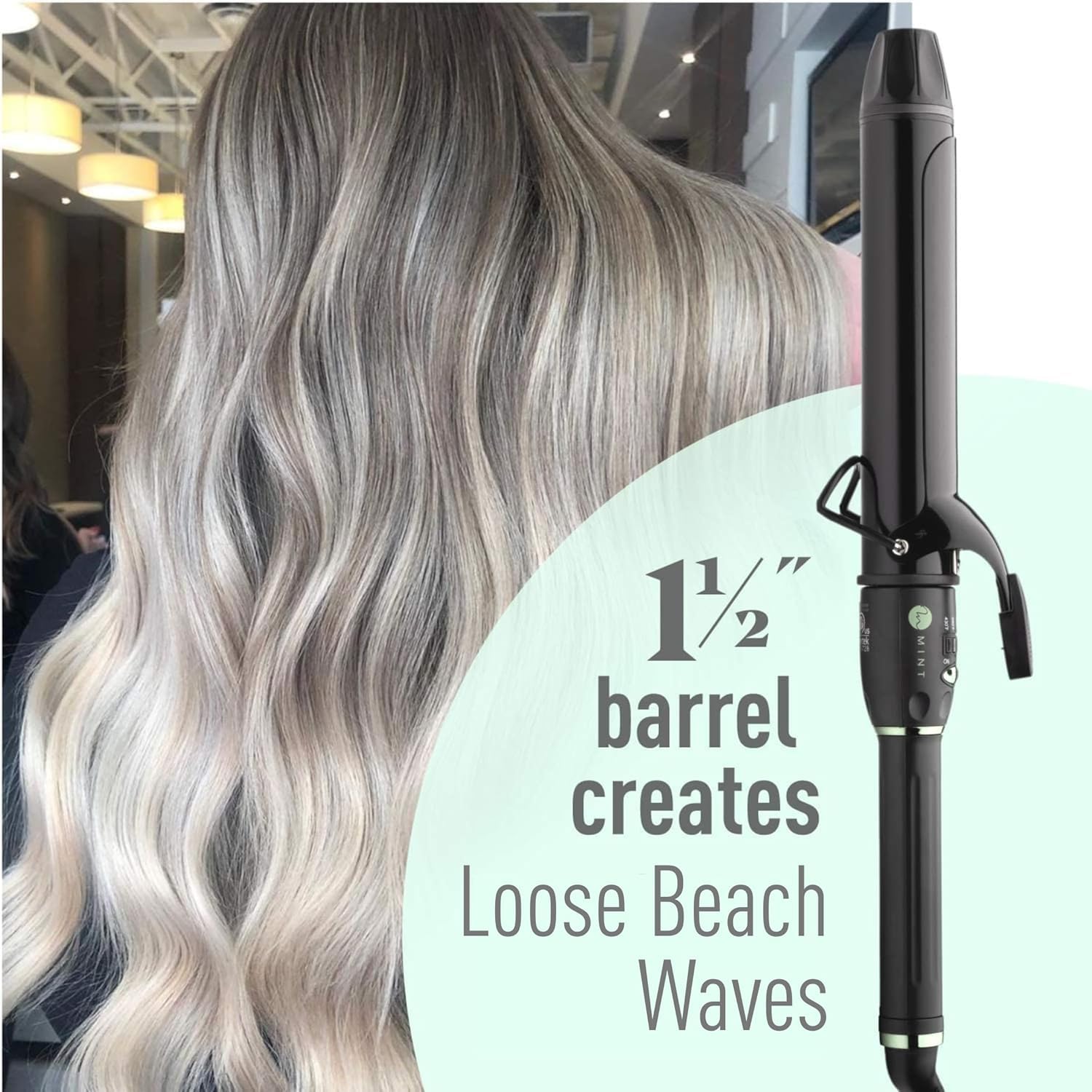 Mint even heat distribution helps create consistent curls.