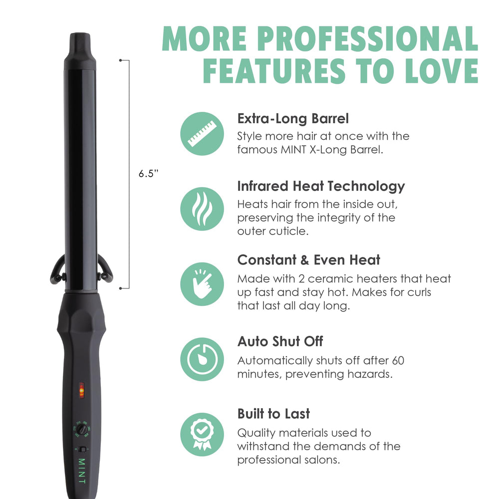 MINT Professional wand worldwide dual voltage ideal for travel styling.