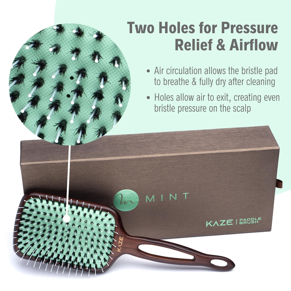 MINT removable bristle pad demonstrates easy cleaning and hygienic maintenance.