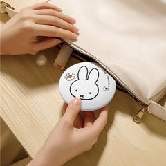 MIPOW Miffy mirror with LED ring light for daylight-like illumination.