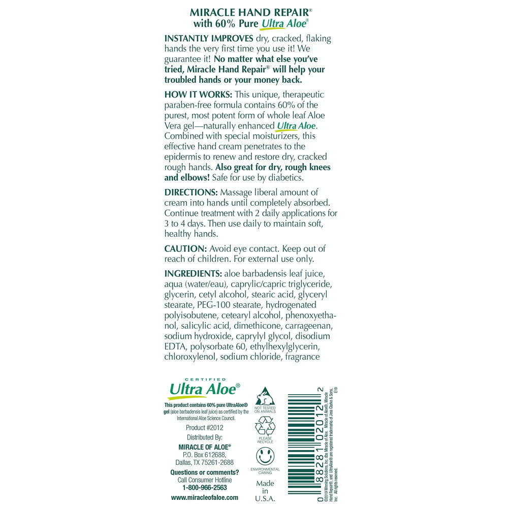 Miracle of Aloe travel-size bottle for on-the-go moisturization.