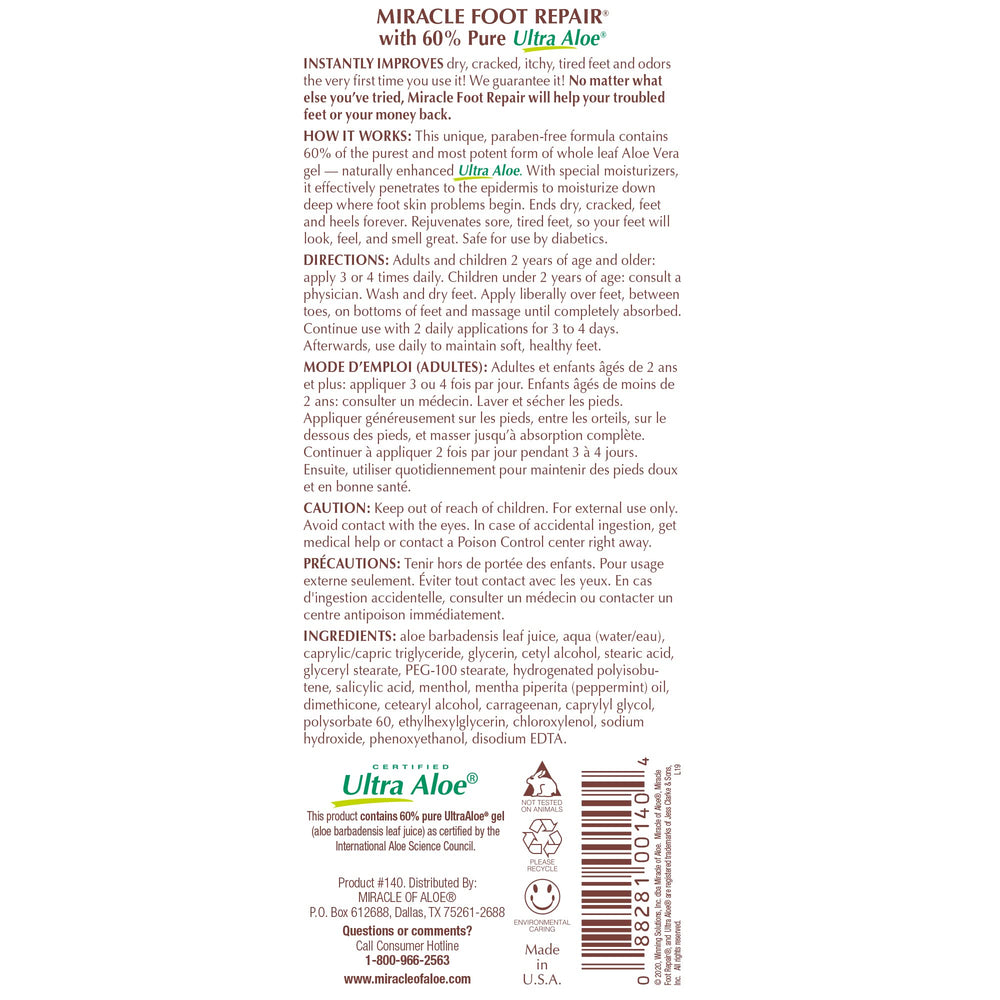 Miracle of Aloe fast absorption application demonstrates rapid hydration for dry areas.