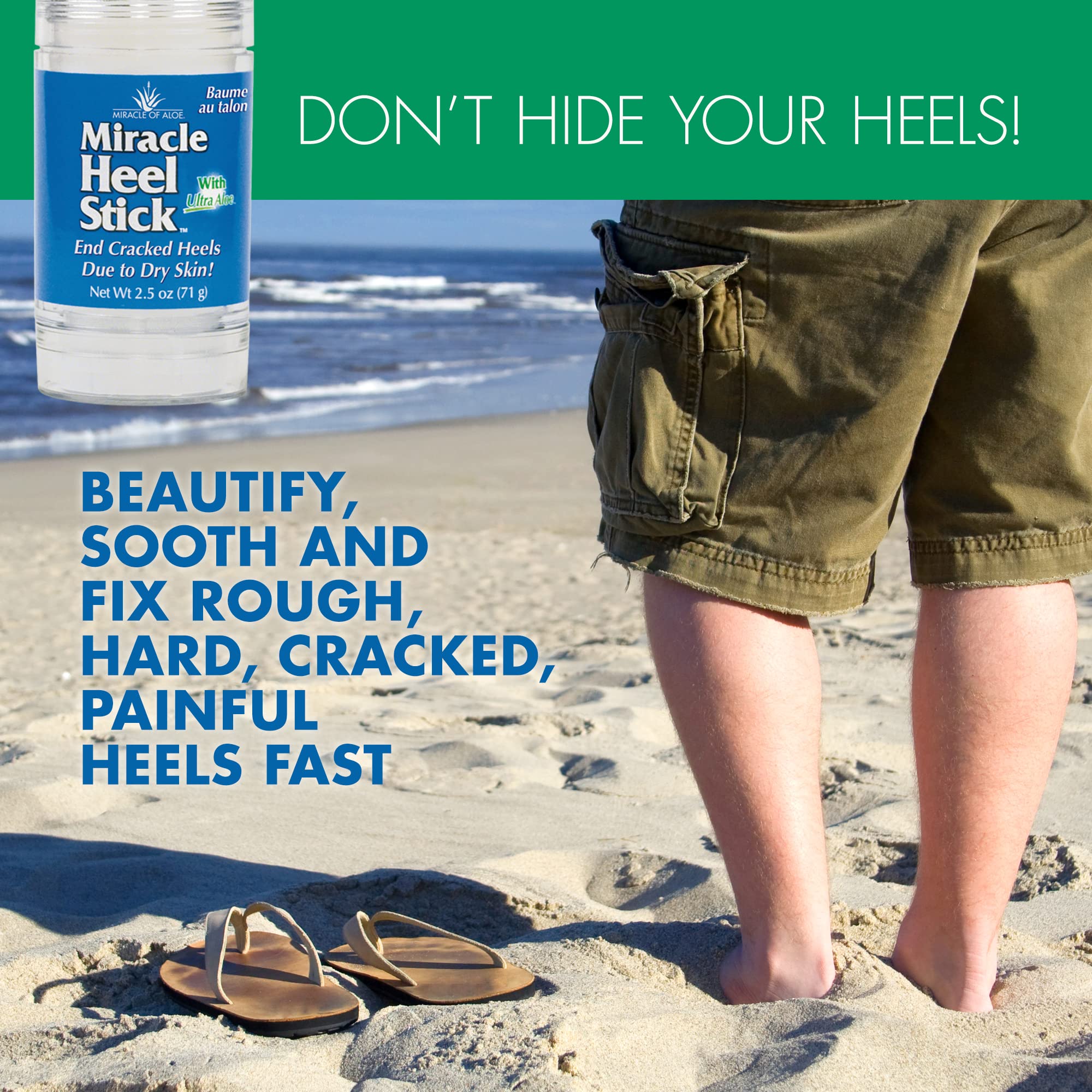 Miracle of Aloe shea cocoa butter moisturizes dry heel skin