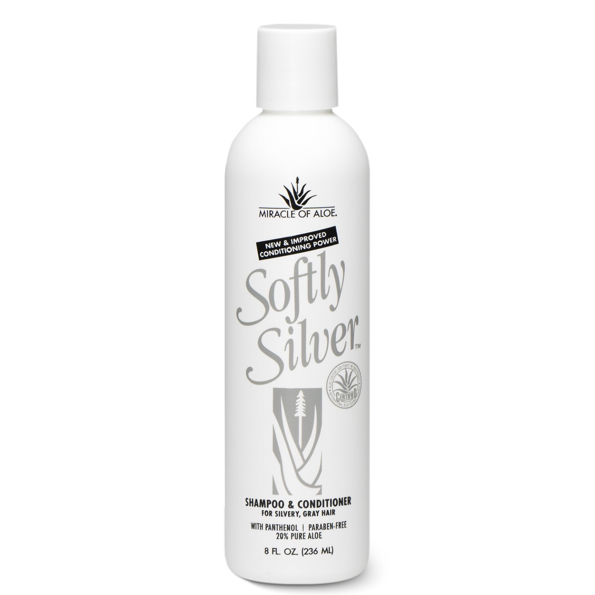 Miracle of Aloe Softly Silver shampoo offers a soft floral scent