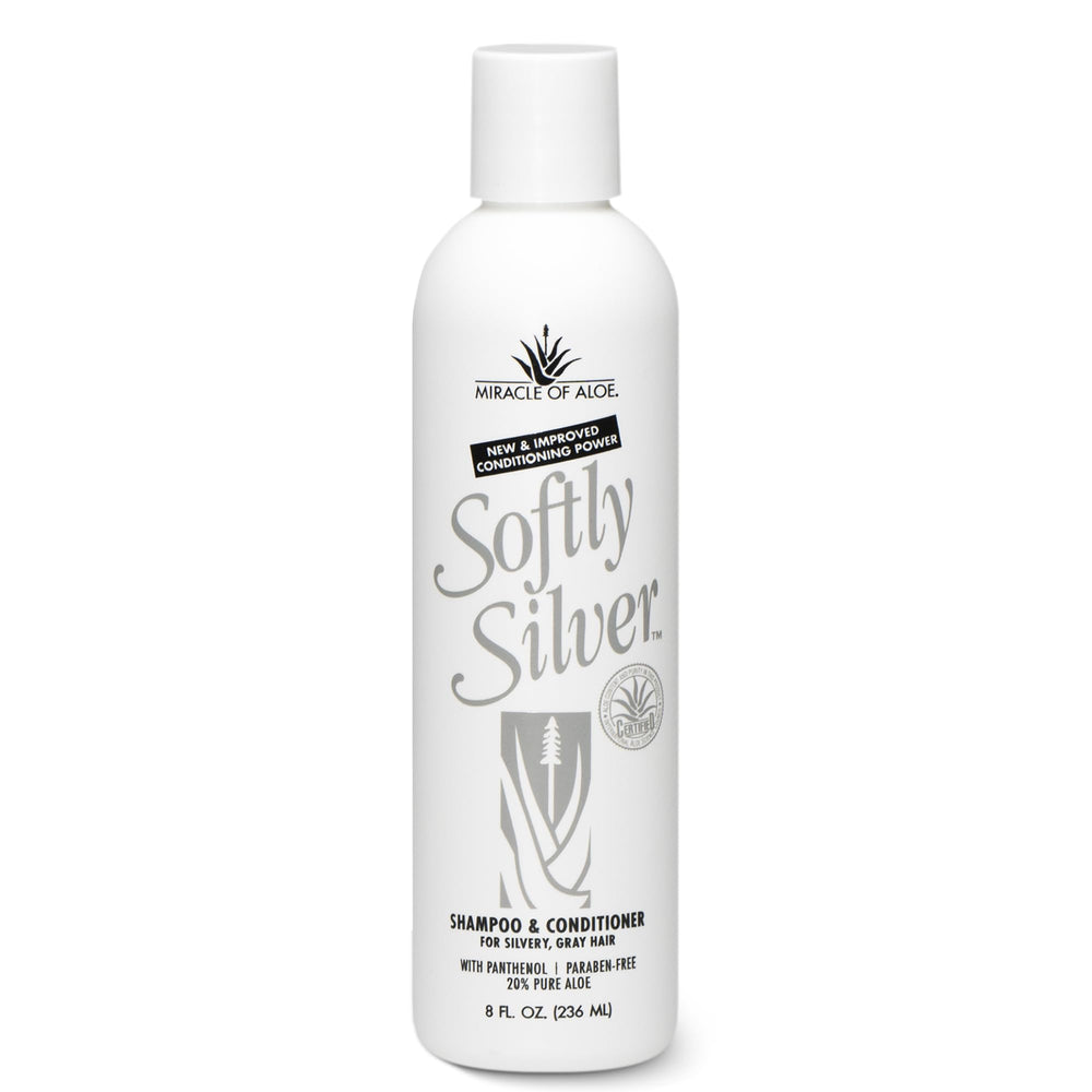 Miracle of Aloe Softly Silver shampoo offers a soft floral scent