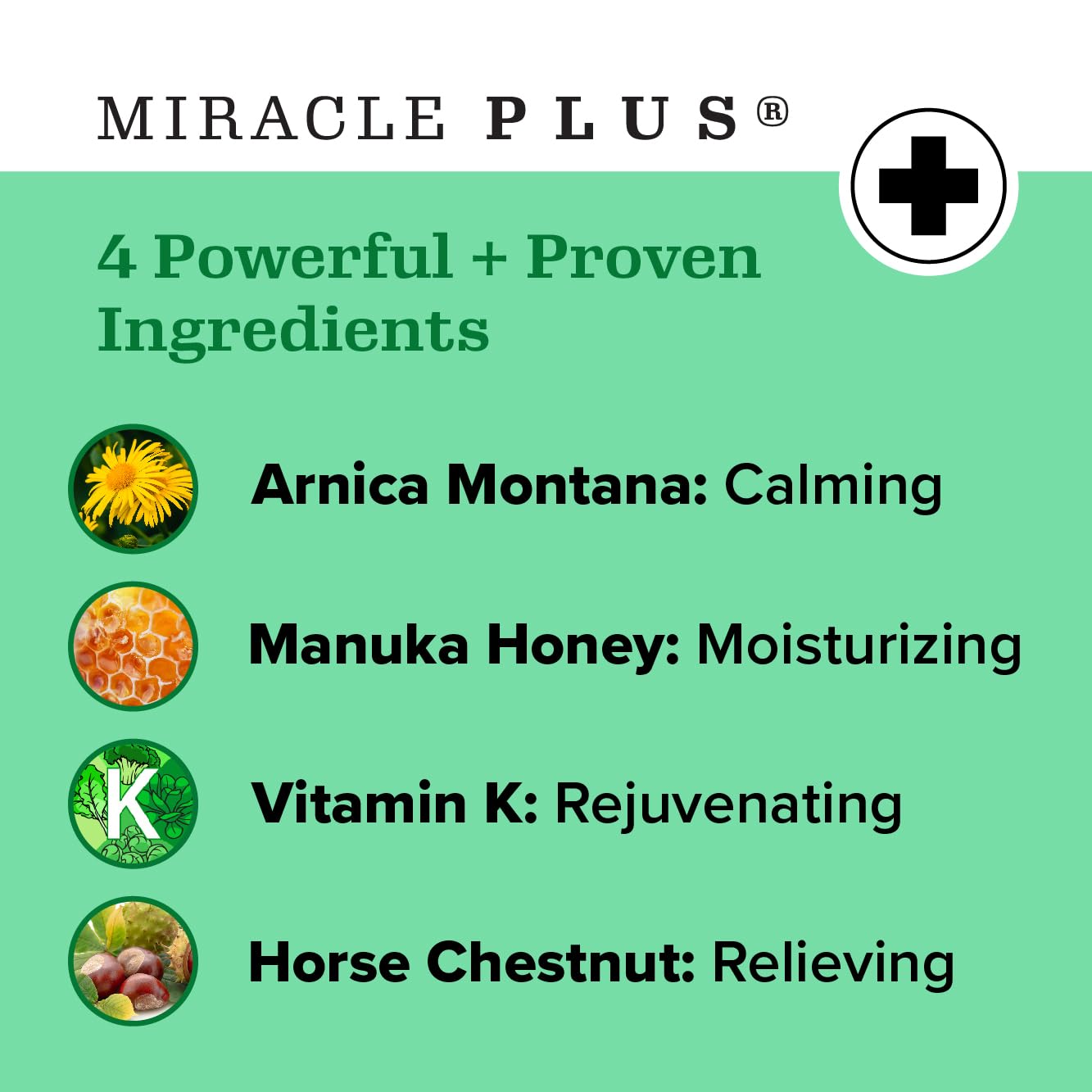 Miracle Plus Arnica Bruises Gel during application for targeted bruise relief.