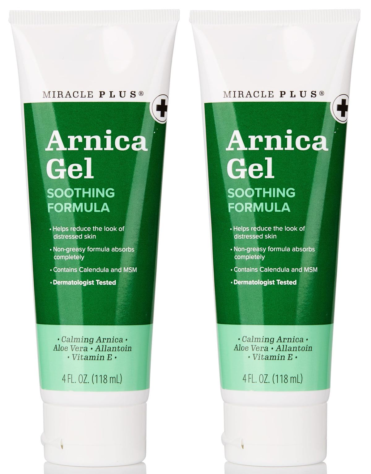 Miracle Plus Arnica Bruises Gel bottle for quick bruise comfort after minor injuries.