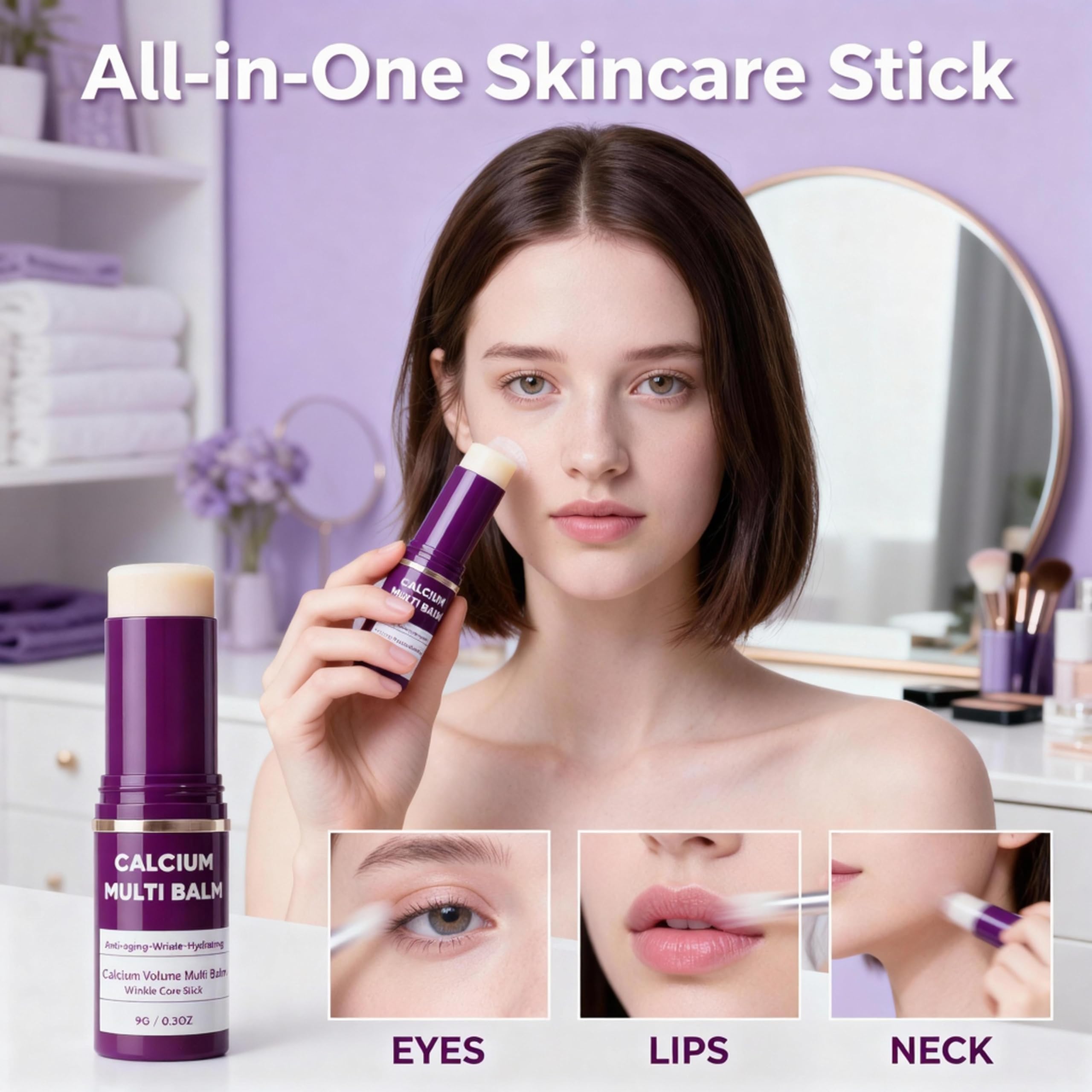 Miracle TQ Cemenrete balm on neck for targeted firming and smoothness