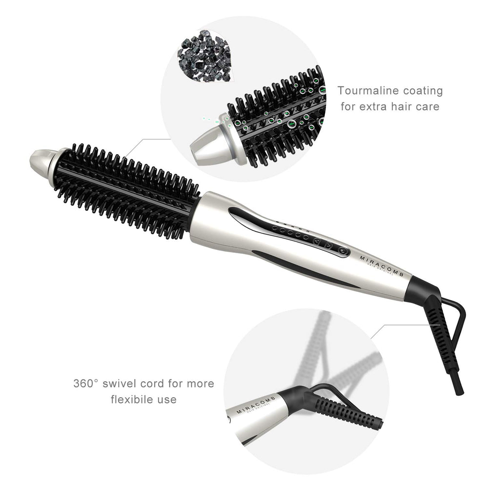 MIRACOMB hair curler cool-touch design keeps hands safe during styling.