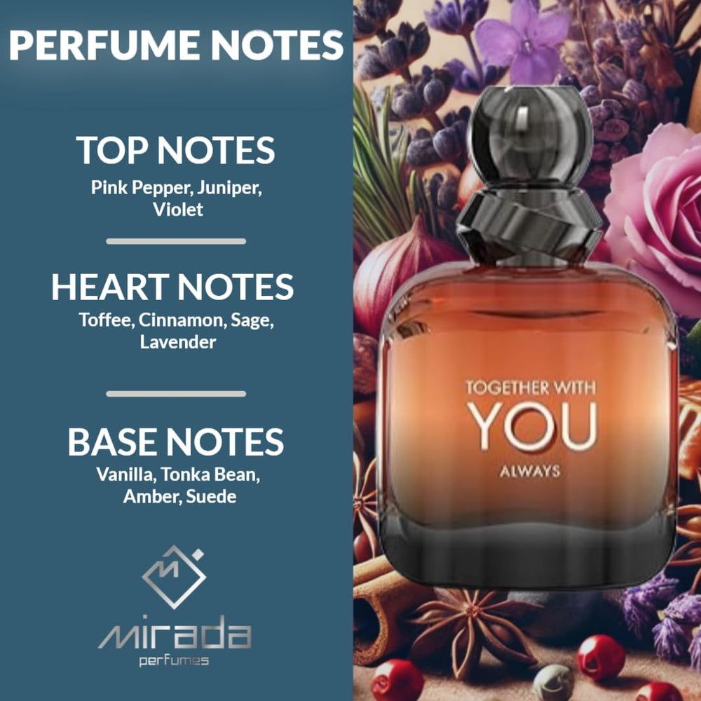 MIRADA Together With You Always spray application shows easy, even mist.