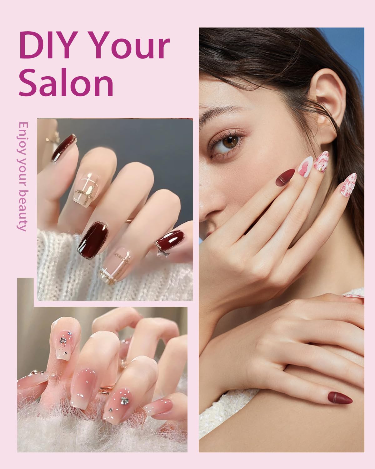 MIRAGE LAYON pink finish UV LED lamp adds style to home manicures