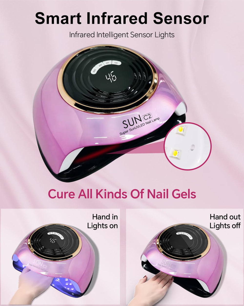 MIRAGE LAYON UV LED nail lamp ABS material highlighting durability
