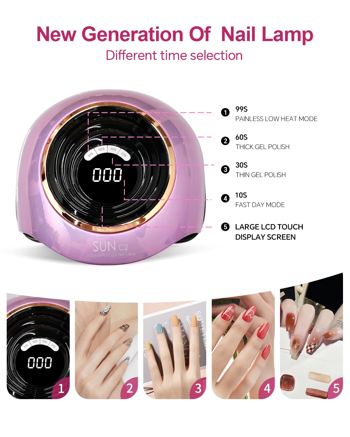 MIRAGE LAYON UV LED nail lamp automatic sensor enabling hands free use