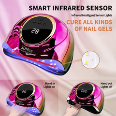Mirage Layon offers four timer settings for flexible gel curing.