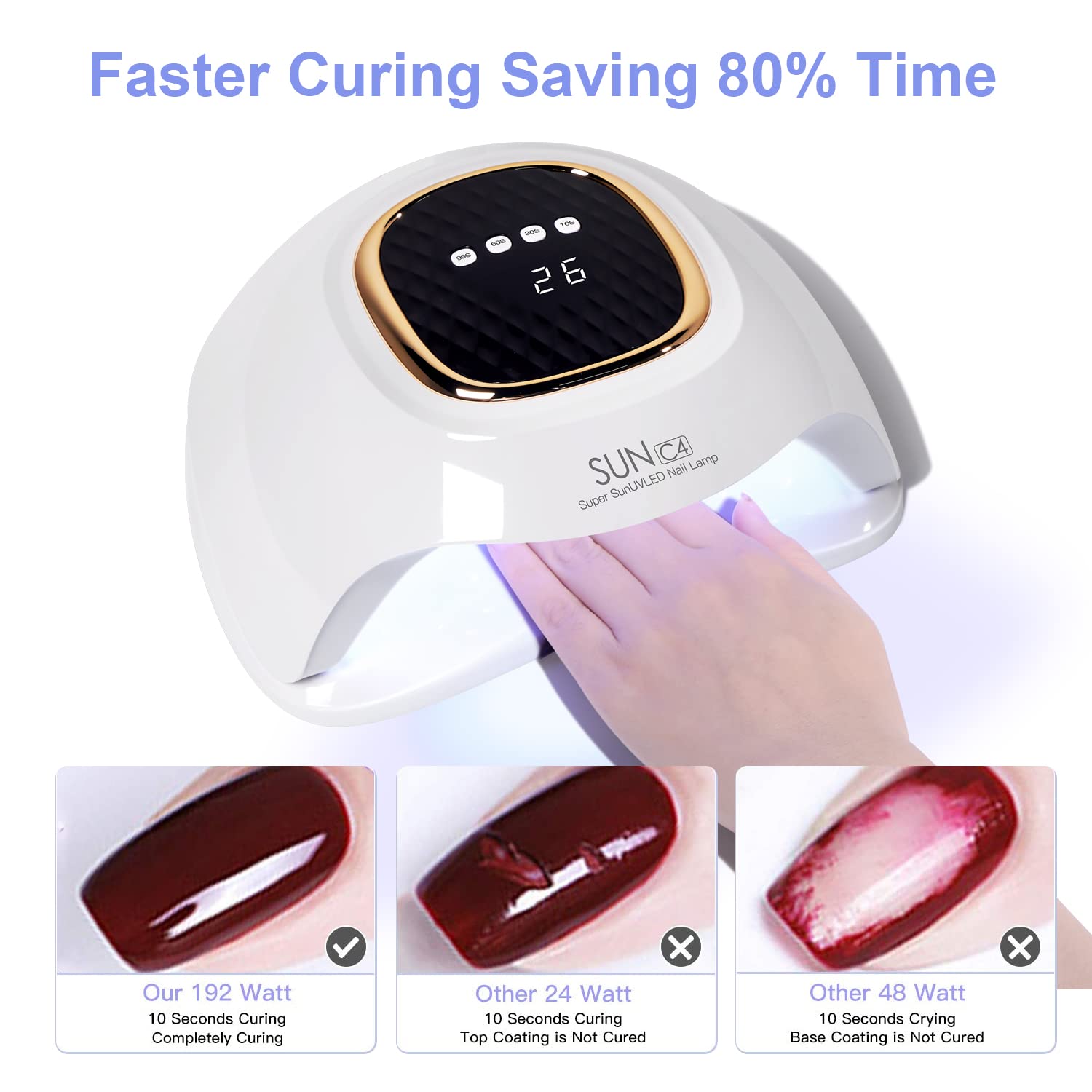 MIRAGE LAYON UV Nail Lamp home salon setup with compact design.