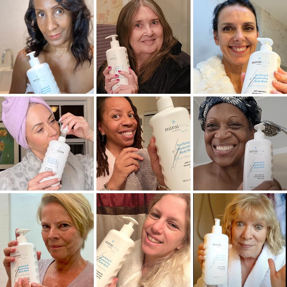Product label highlights Nonenal Eliminator and skin-friendly ingredients.