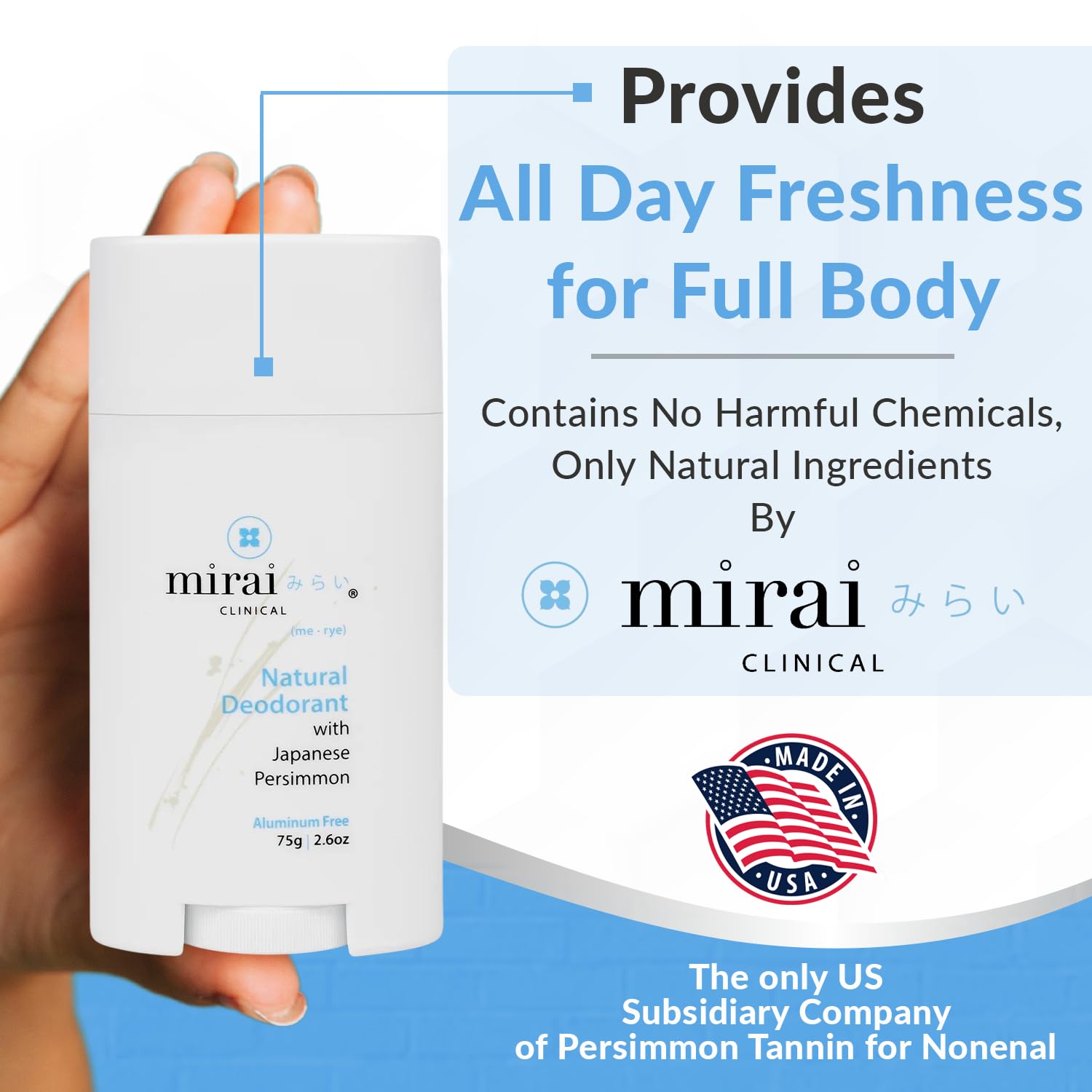 Mirai Clinical vegan-friendly packaging supports compassionate choices.