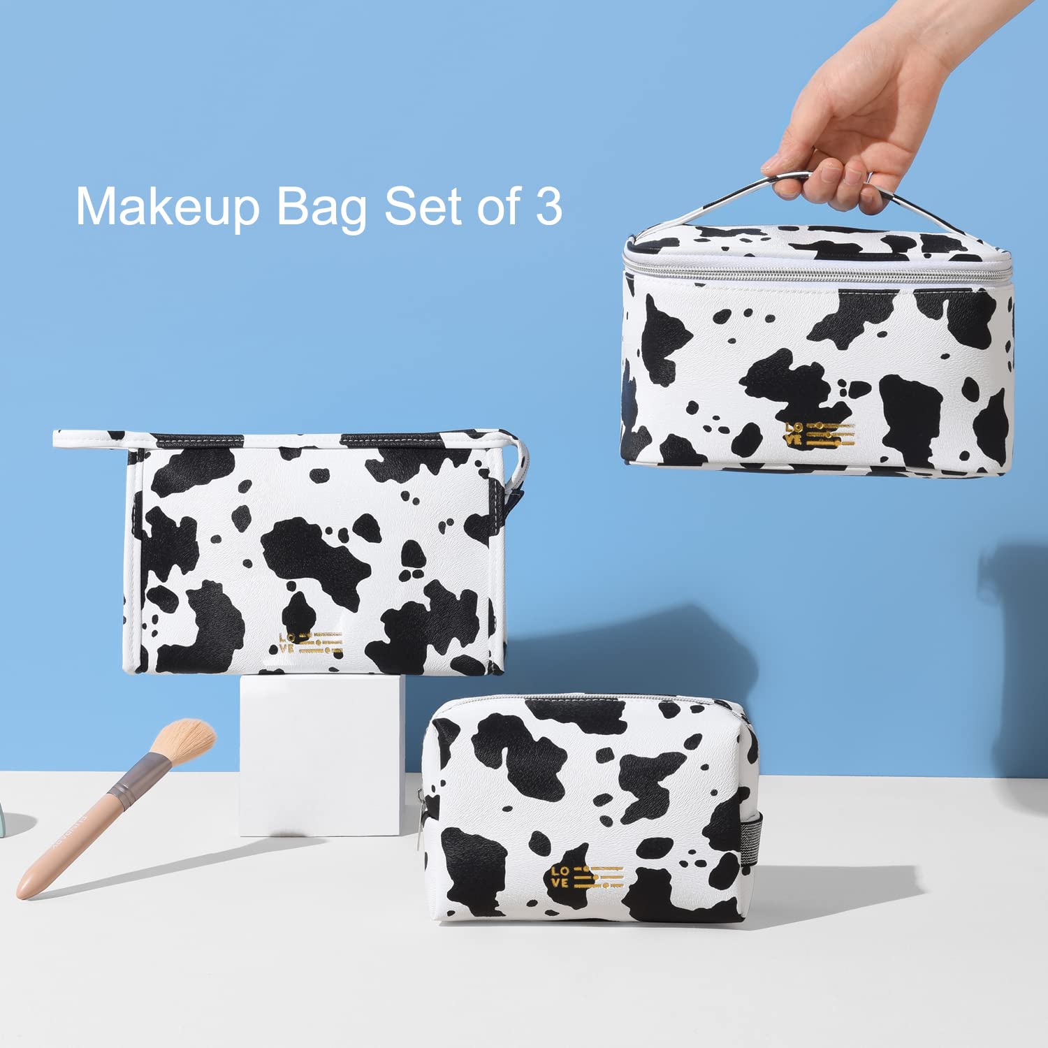 MIRASON travel pouch handle enables easy carry in purses and totes