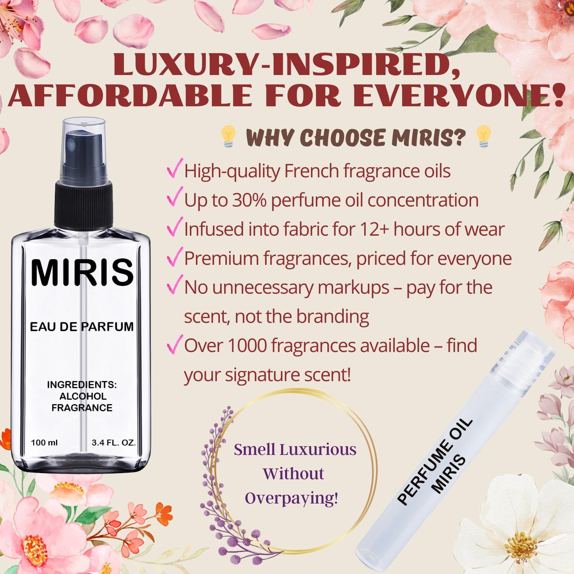 MIRIS No. 24045 spray application demonstrates easy-on-the-go refreshment.