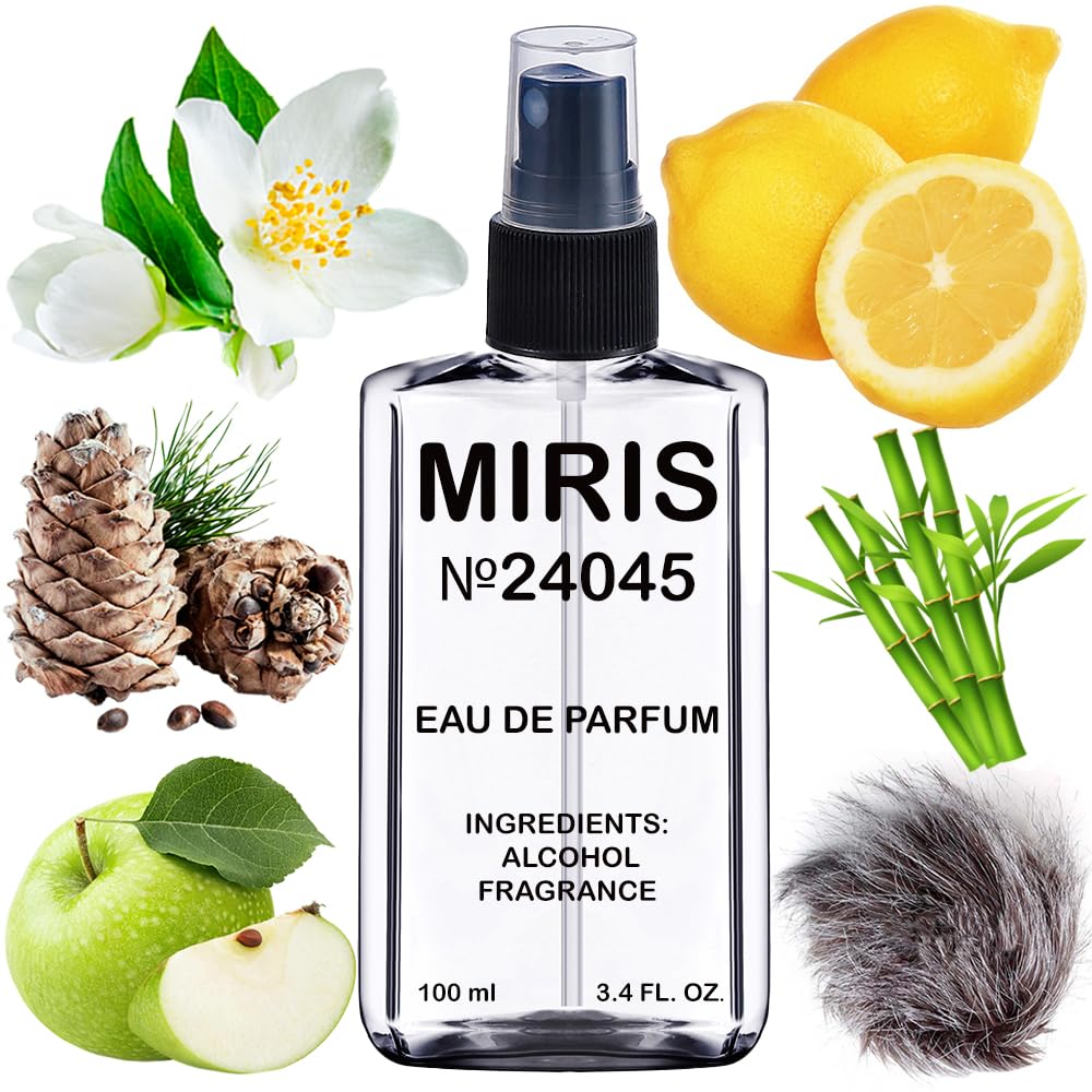 MIRIS No. 24045 light-blue bottle front showcases chic daily-wear fragrance.