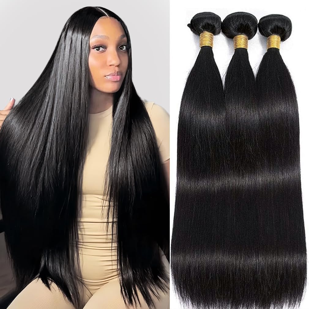 MIRONICA straight bundles 24inch pack close-up showing full-bodied length for everyday wear