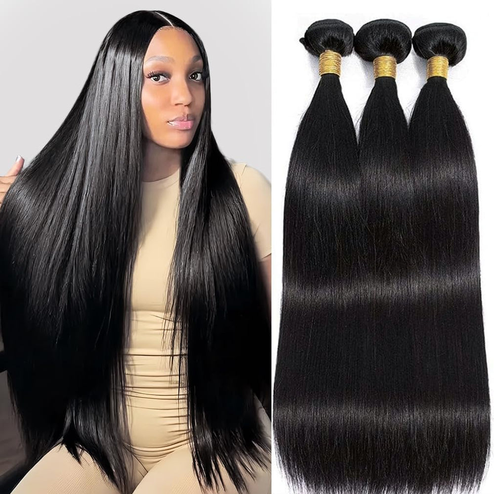 MIRONICA straight bundles 24inch pack close-up showing full-bodied length for everyday wear