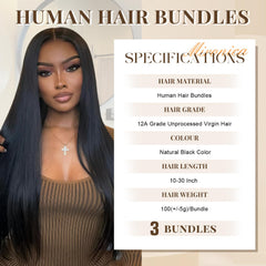 MIRONICA straight bundles 26inch pack smooth texture for versatile styling
