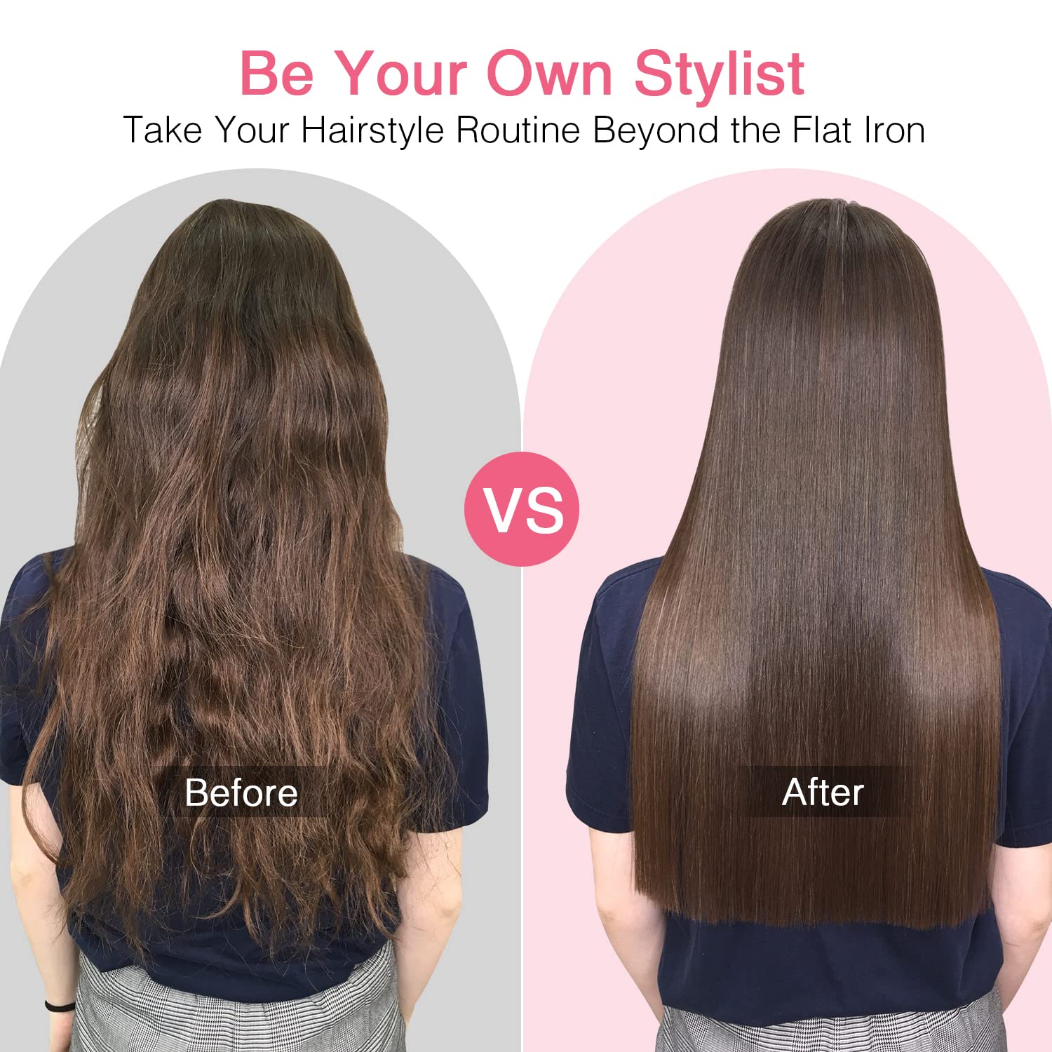 MiroPure 2-in-1 ionic straightening action for smoother, shinier hair.