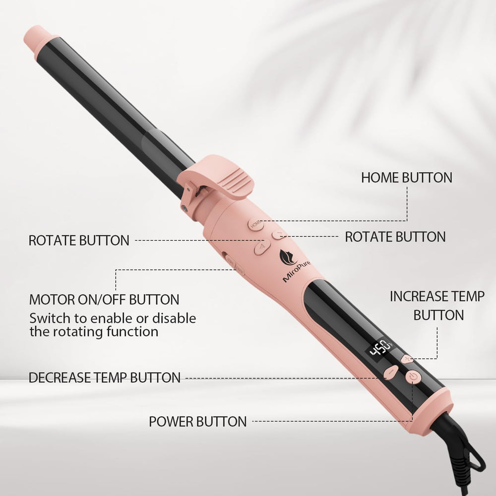 MiroPure automatic left/right rotation saves time while creating uniform curls.