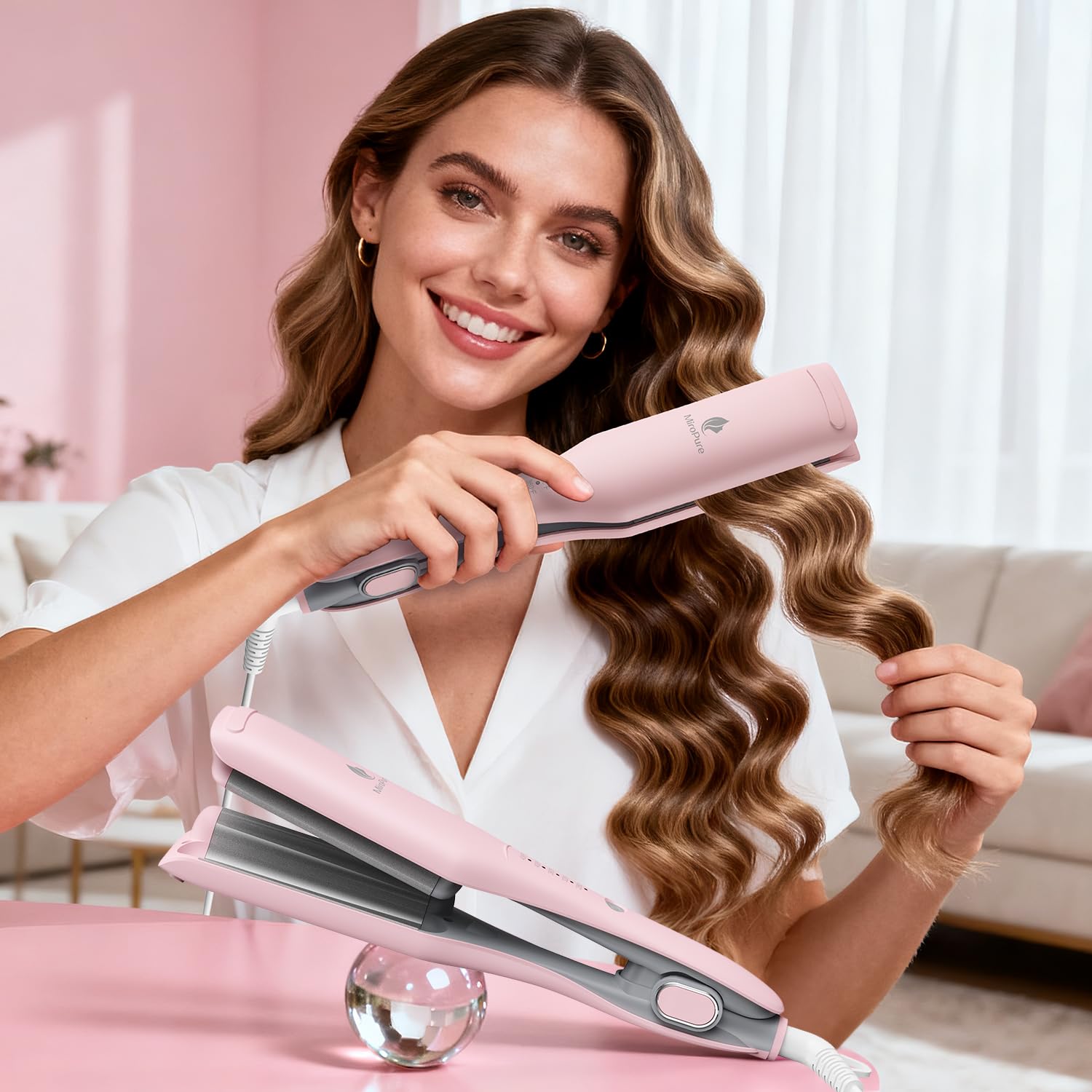 MiroPure Curling Iron auto shut-off after 60 minutes for safety.