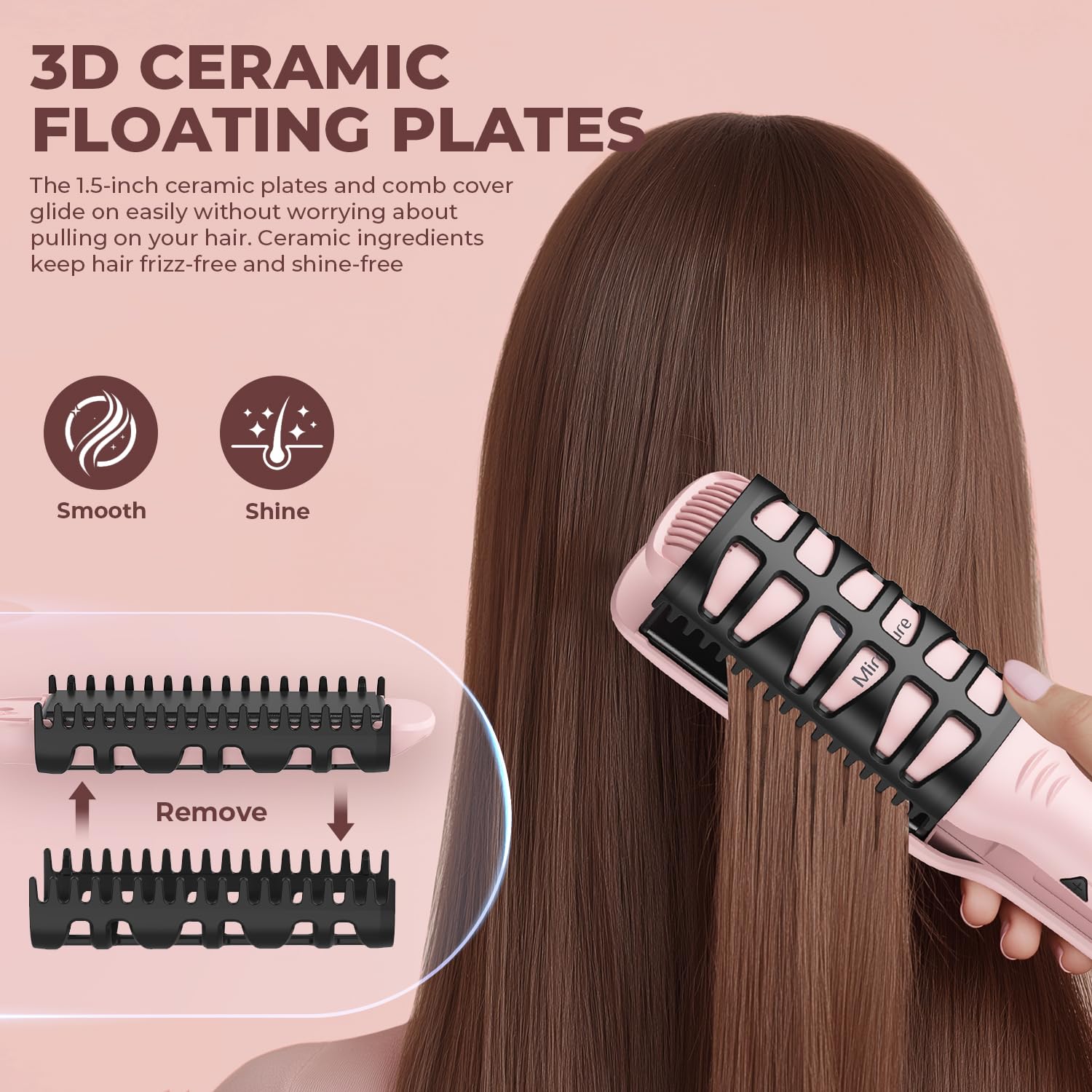 MiroPure flat iron features 360 swivel cord for easy maneuvering