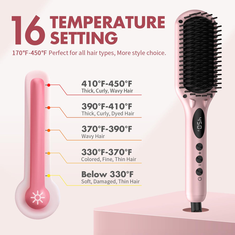 MiroPure high-density nano comb brush for curling-to-straight transformation and scalp massage.