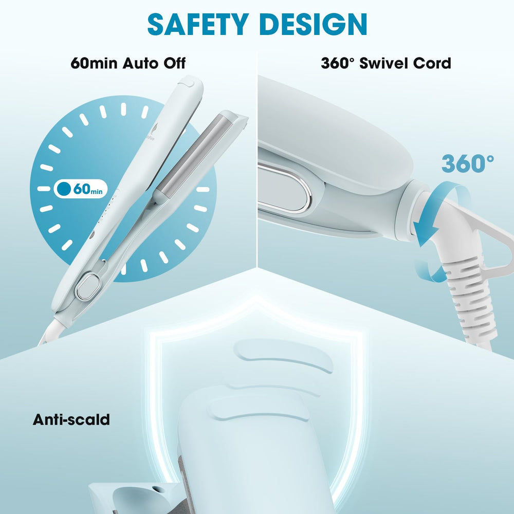 MiroPure S-shaped design clamp waver enables effortless, uniform waves