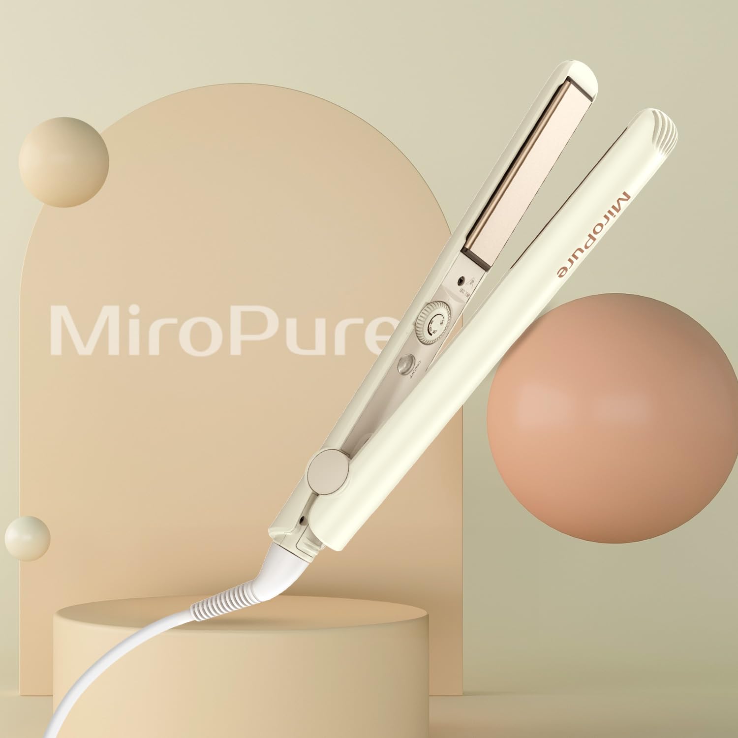 MiroPure swivel cord feature enables flexible styling with 360-degree maneuverability.
