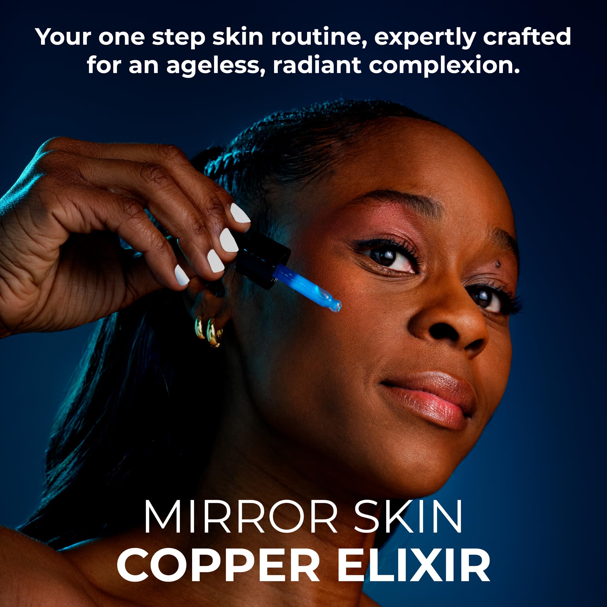 MIRROR SKIN serum texture on hand shows smooth, hydrating feel