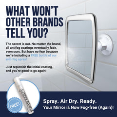 Mirrorvana 360 swivel enables flexible grooming angles