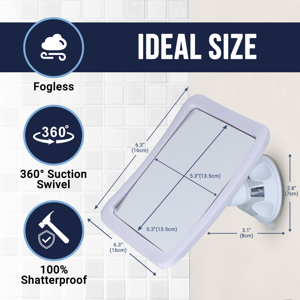 MIRRORVANA 360-degree swivel with strong suction shows easy angle adjustment